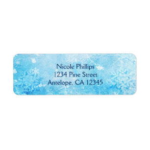 Étiquette Glace Frozen Winter Wonderland Retourner l'adresse