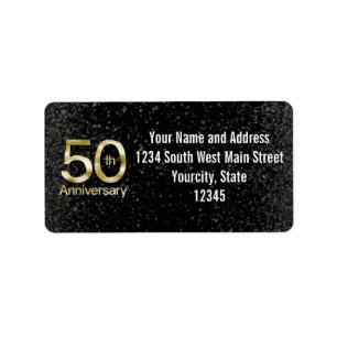 Étiquette Glam Gold 50th Anniversary