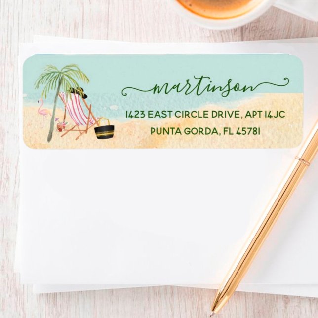 Étiquette Glam Love the Beach Casquette Sac (Créateur téléchargé)