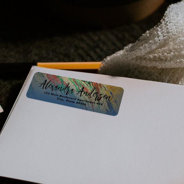 Étiquette Glam moderne Luxe Parties scintillant Abstraite de (Créateur téléchargé)