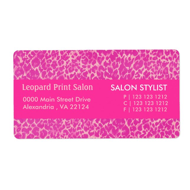 Étiquette Glamour Chaud Pink Panther Spots Motifs (Devant)