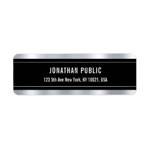 Étiquette Glamour noir Modèle élégant