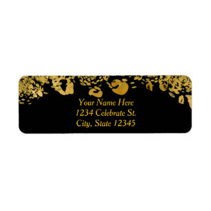 Étiquette Gold & Black Exotic Jungle Cheetah Glam Invitation
