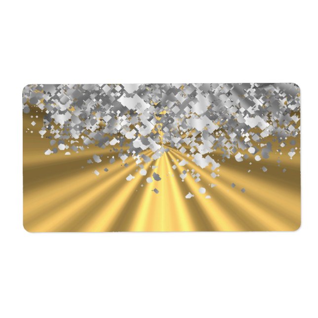 Étiquette Gold et fausse parties scintillant personnalisée (Devant)