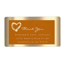 Gold Heart Miel encadré Mariage Nuptiale RSVP