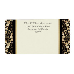 Étiquette Gold Look, dentelle Baroque Art Nouveau Déco 20s S