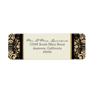 Étiquette Gold Look, dentelle Baroque Art Nouveau Déco 20s S
