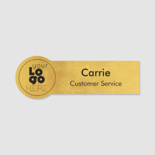Étiquette Gold Name 14k personnalisée avec le lo