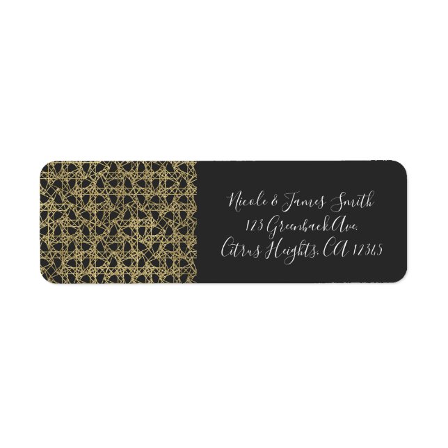 Étiquette Gold Scratch Golden Modern Glamour Elegant Party (Devant)