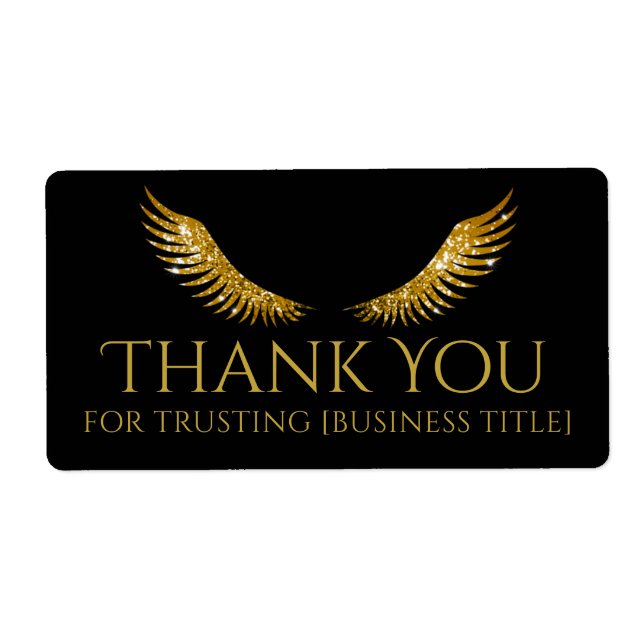 Étiquette Golden Lash Wings Black Label (Devant)