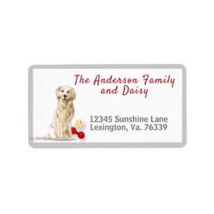 Étiquette Golden Retriever Toys Accueil Adresse de retour