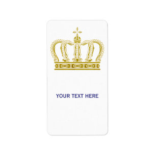 Étiquette Golden Royal Crown + votre backgr. & idées