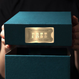 Étiquette Golden Ticket Admettre une étoile Numéro Entrée Fo