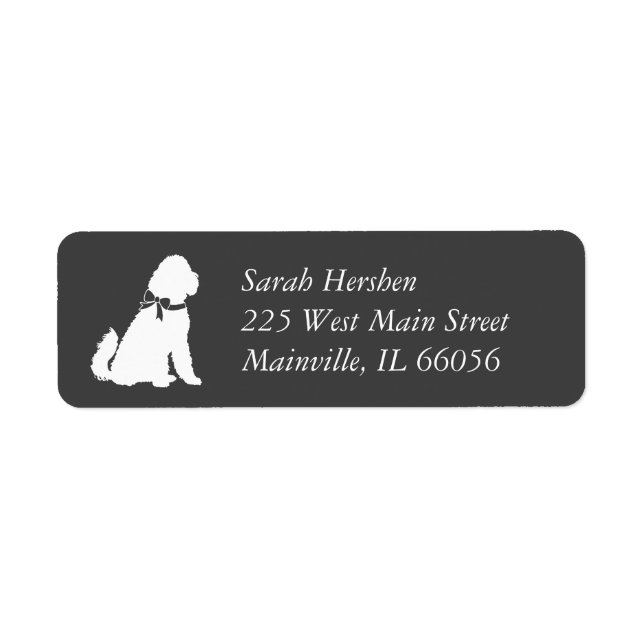 Étiquette Goldendoodle Chien Baby shower sans genre (Devant)