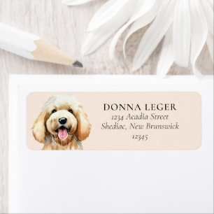 Étiquette Goldendoodle Dog Adresse personnalisée