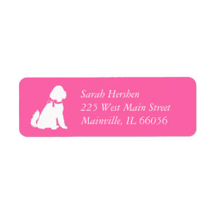 Étiquette Goldendoodle Dog Baby Shower Pink Girl