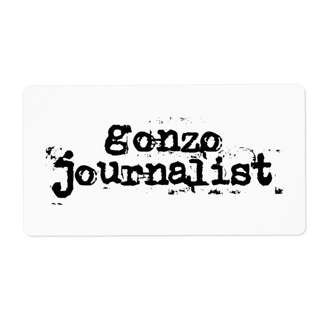 Étiquette Gonzo Journaliste (Devant)