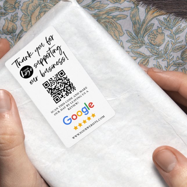 Étiquette Google Reviews Merci Logo Code QR (Créateur téléchargé)
