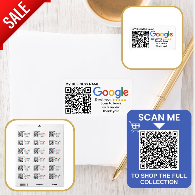 Étiquette GOOGLE REVIEWS QR code personnalisé (Créateur téléchargé)