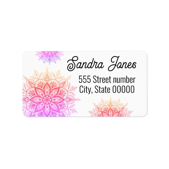 Étiquette Gorgeous address labels snowflake (Devant)