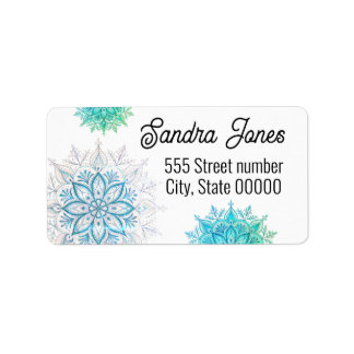 Étiquette Gorgeous address labels snowflake