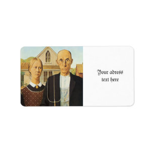 Étiquette gothique américain par Grant Wood, art de reprodu