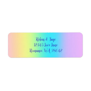 Étiquette Gradient de Gorgeous Pastel