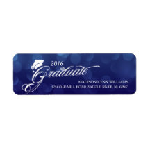 Graduate 2016 Blue Bokeh Lights