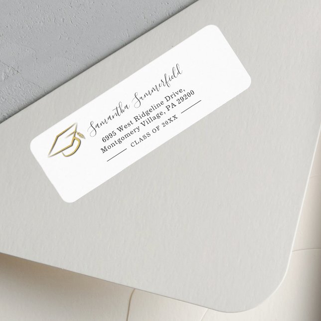 Étiquette Graduation 2025 Graduate Return Adresse (Graduation 2025 Graduate Return Address Label)