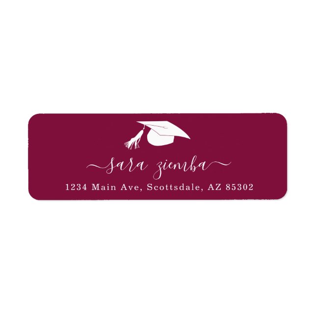 Étiquette Graduation Party Invitation / Announcement Address (Devant)