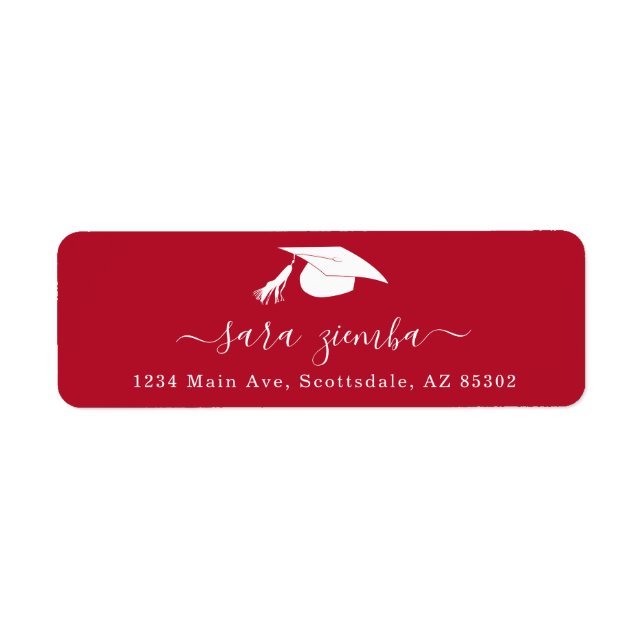 Étiquette Graduation Party Invitation / Announcement Address (Devant)