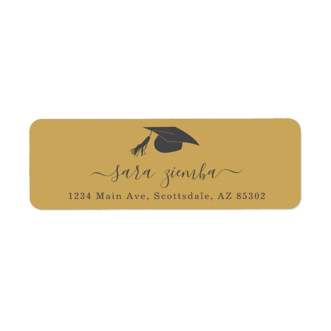 Étiquette Graduation Party Invitation / Announcement Address (Devant)