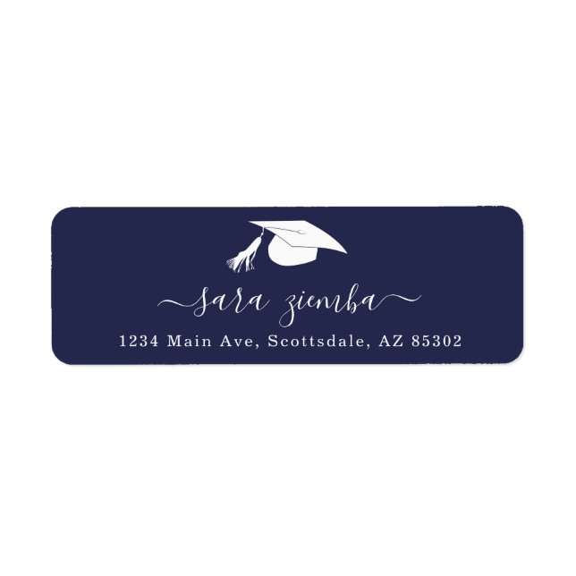 Étiquette Graduation Party Invitation / Announcement Address (Devant)