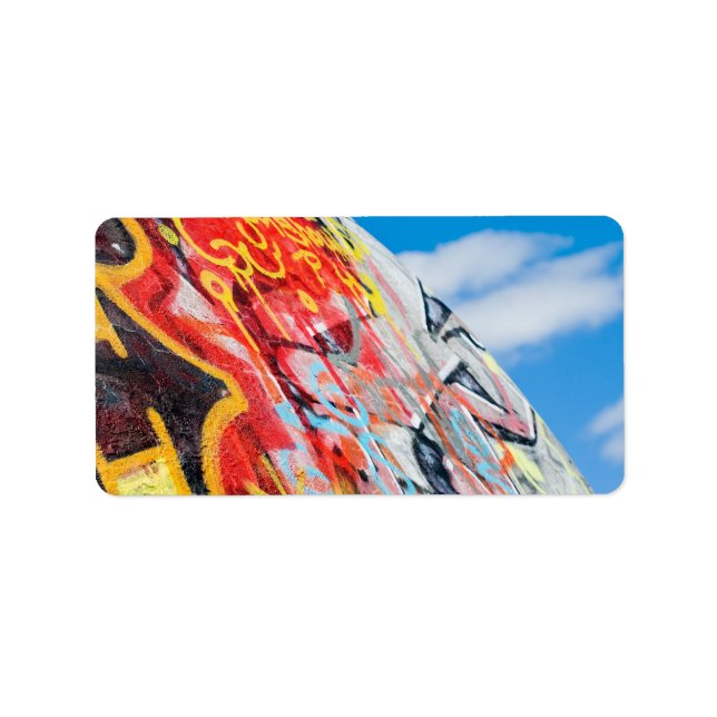 Étiquette graffiti de planète (Devant)