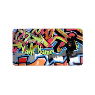 Étiquette Graffiti Hip hop Propriété personnalisée de