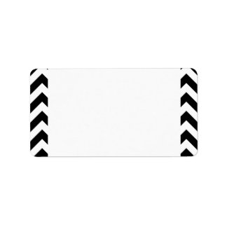 Étiquette Grand Chevrons noir et blanc personnalisés