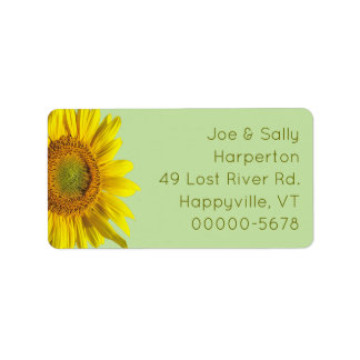 Étiquette Grands autocollants d'adresse de retour Tournesol