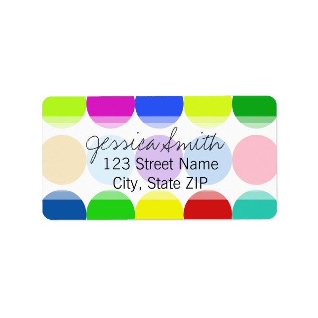 Étiquette Grands points lumineux (Devant)