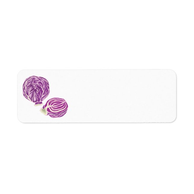 Étiquette graphique de chou violet (Devant)
