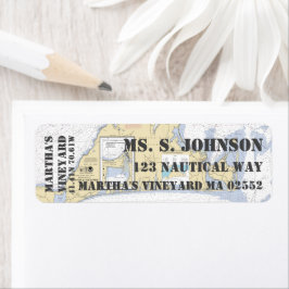 Étiquette Graphique de navigation nautique de Martha