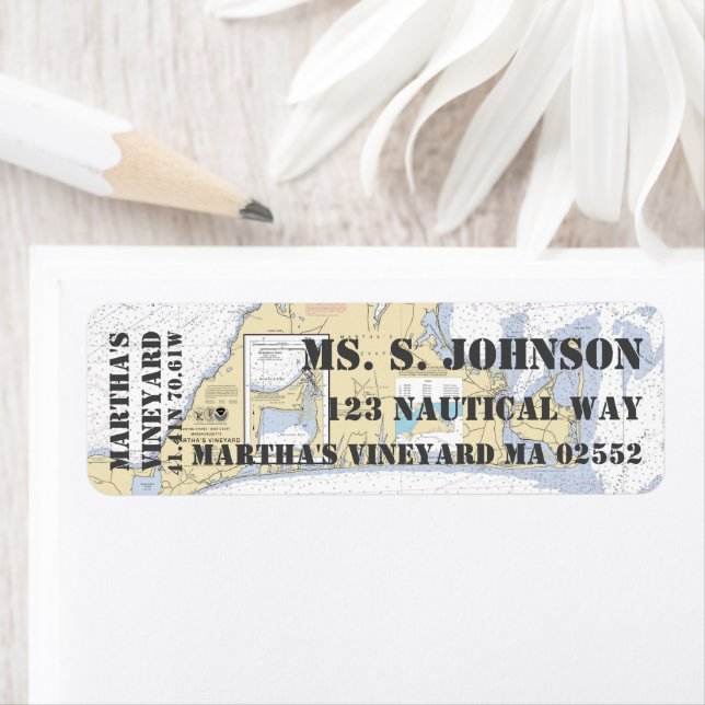 Étiquette Graphique de navigation nautique de Martha (En situation)