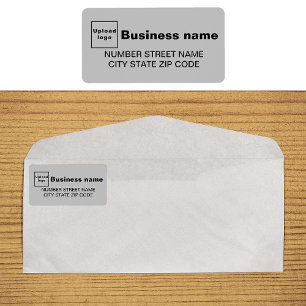 Étiquette Gray Business Address Label
