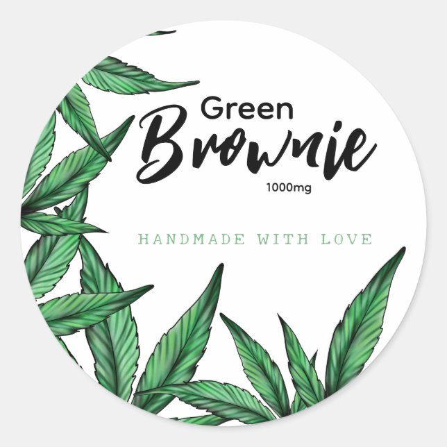 Étiquette Green Brownie Edibles (Devant)