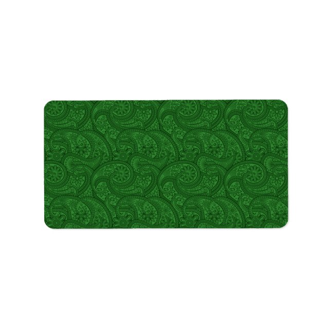Étiquette Green Paisley (Devant)