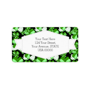 Étiquette Green St. Patrick's Day Green Shamrock Irlande