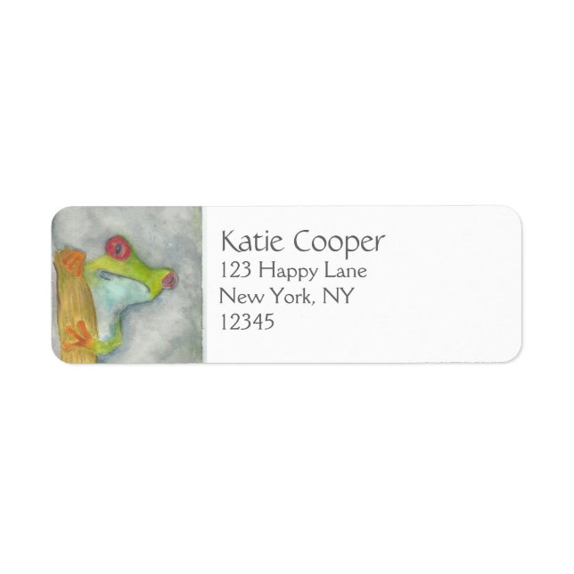 Étiquette Grenouille des arbres (Devant)