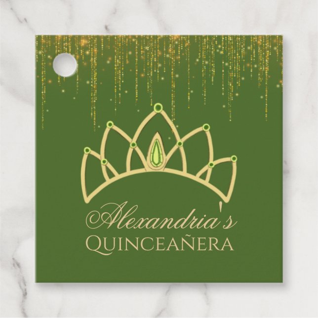 Étiquette Grenouille Princesse Quinceanera Anniver (Devant)