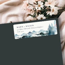 Étiquette Grey Blush Green Blue Mountains Pine Adresse