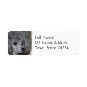 Étiquette Grey Poodle Mailing Labels