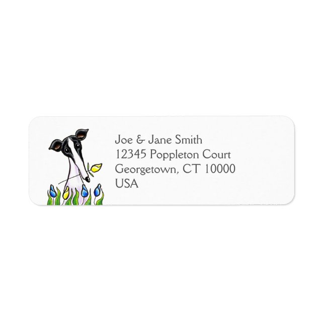 Étiquette Greyhound Sweethee Blanc (Devant)